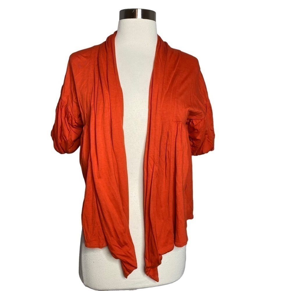 Patagonia Coral Orange Open Front Cardigan S